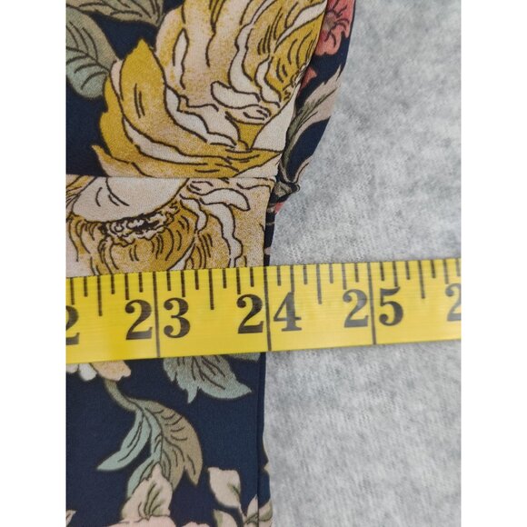 Tacera Women's Navy Blue Hi- Low Floral Top Size XL - Picture 7 of 9